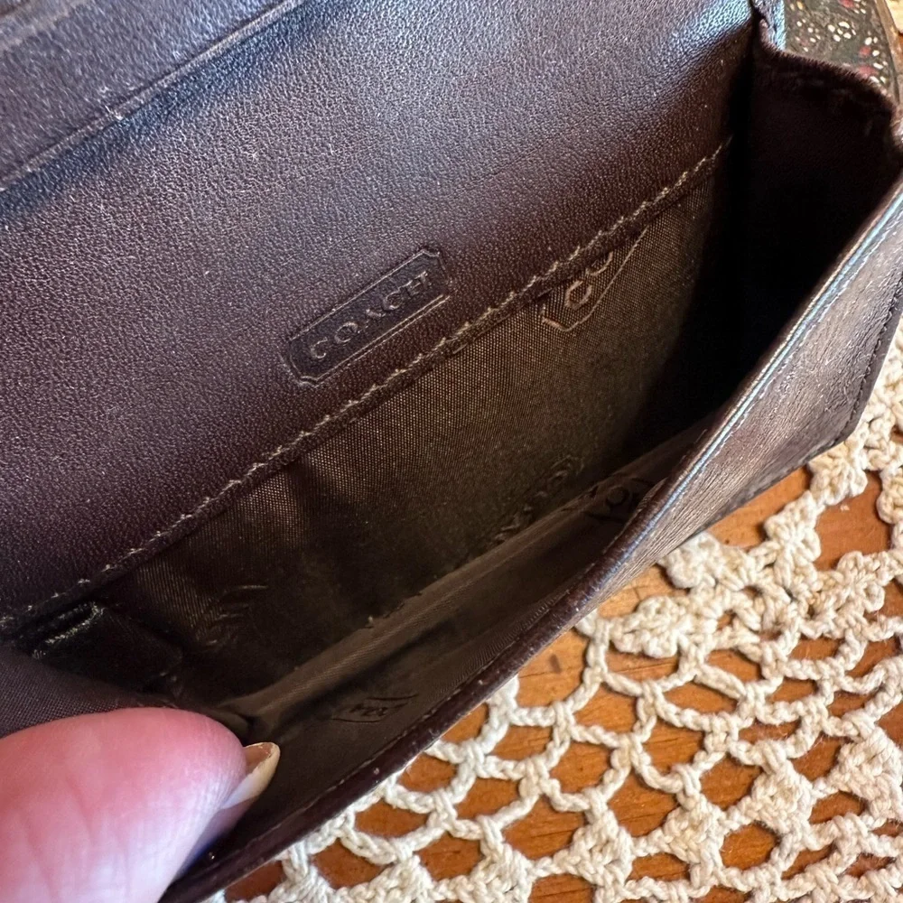 Coach Brown Vintage Leather ID Wallet